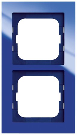 ABB Axcent Kombinationsram blå 2-fack, Strömbrytare & vägguttag