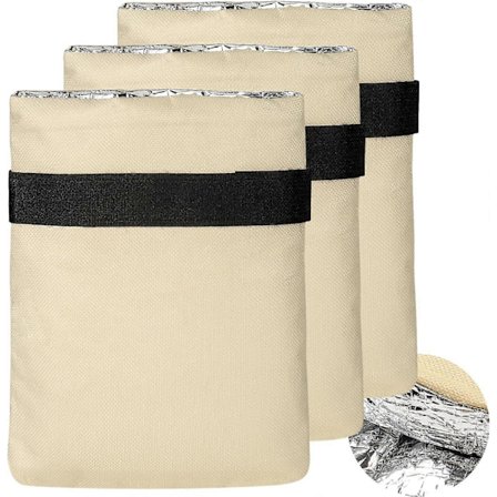 Utendørs kranovertrekk for vinteren, 5,5" B x 7,1" H, frostbeskyttelse (Beige, 3-pakning)