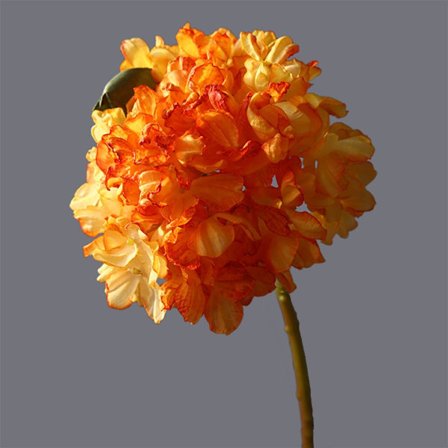 Simulerte blomster 3 brente kantstengler kort gren hortensia simulerte blomster hjemmedekorasjon (gul)