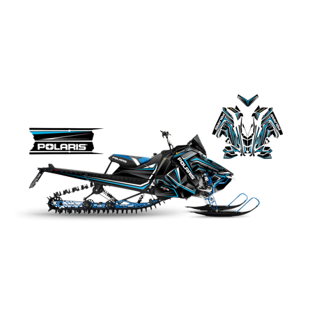Dekalkit SweTown Team Racer 16 Blå - Polaris Axys 800 SKS 146 2018-2020