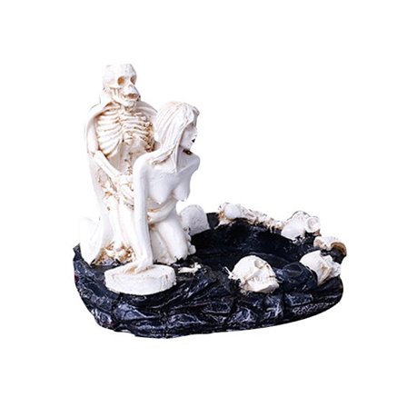 Hartsaskeformad askkopp i harts, inredning i harts, presenter till Halloween-dekoration