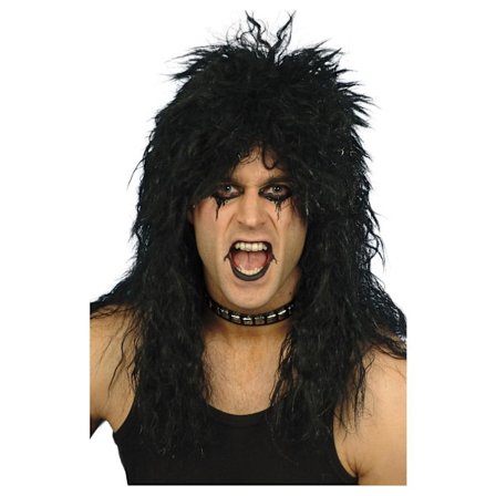Smiffys Herr Hard Rocker Peruk One Size Svart