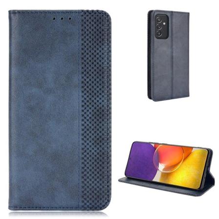 Bofink Vintage Samsung Galaxy Quantum 2 / A82 5g Nahkakotelo - Sininen Blue