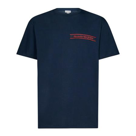 Alexander McQueen T-Shirts Blå, Herre