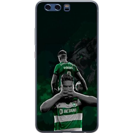 Kompatibelt Mobildeksel til Huawei P10 Neonmotiv med teksten "Gaming is in my DNA" på en blå og rød murvegg med en lysende DNA-spiral.