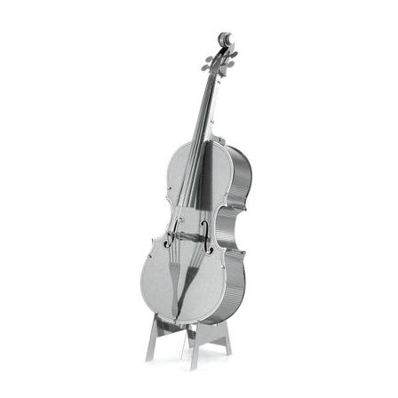 Metal Earth Musik Bas Fiol Modellbyggsats I Metall Silver