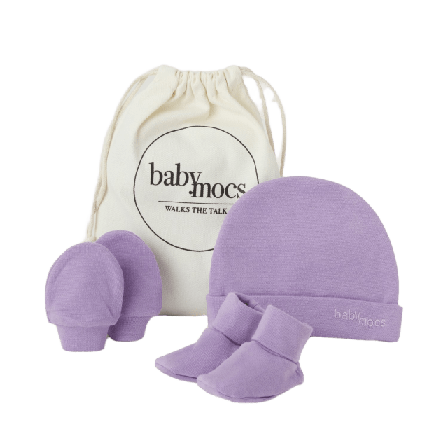 BabyMocs Nyfödd Set Accessoarer Unisex Lila 0-3 mån