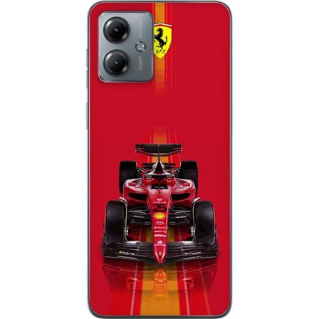 Yhteensopiva Puhelinkuori Motorola Motorola Moto G14 Ferrari Formula 1 -auto ikonisessa punaisessa muotoilussa urheilullisella tarkkuudella