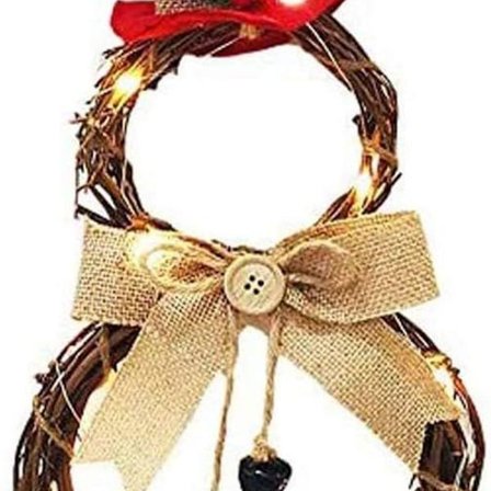 Julekrans dørkrans Julepynt med kuler lys KLB