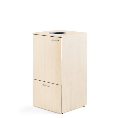 Abfallsortiereinheit FAHRENHEIT mit 1 Lade, 1 Behälter, 2 25 l Boxen, Birke