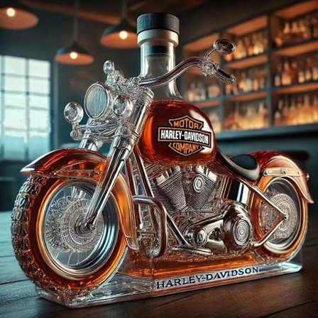 Whiskyflaska i glas - Utformad som en liten bil