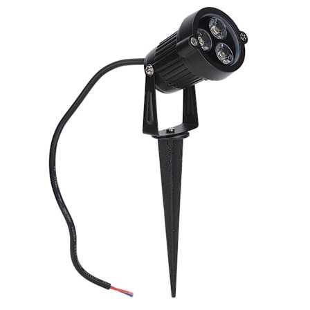 3LED græsplænelys IP65 vandtæt havelampe 3W 12V Stibelys Landskabsplys Indendørslampe Koldt hvidt lys (L0376-02)