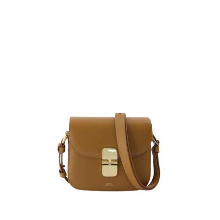 A.p.c. Grace Mini Taske in Brown Leather inbo, Dame Skuldertasker, Størrelse: ONE Size