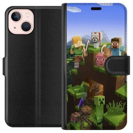 Kompatibel Tegnebogsetui til Apple Apple iPhone 13 mini MineCraft