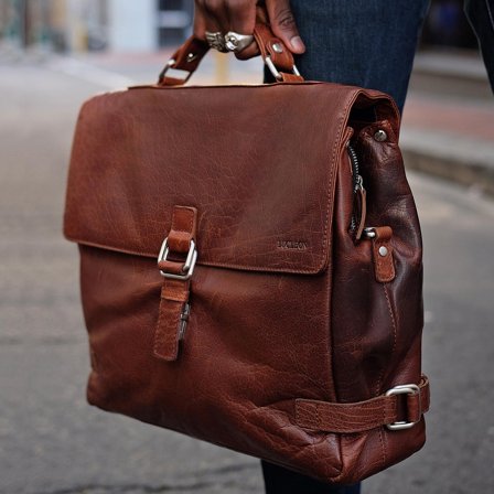 Besace Montréal Luxury en cuir marron pour hommes - Sacs en cuir