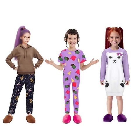 Flickor Kpop Demon Hunters Pyjamas Rumi Mira Zoey Sovetøj Toppe Bukser Hættetrøje Sæt Børn Teenager Cosplay Kostume Rumi B 120