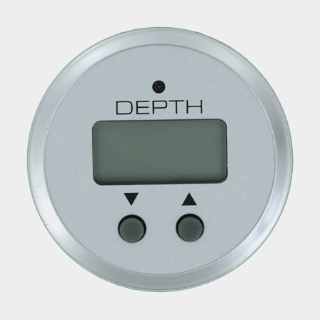 Digital depth gauge Veethree Argent Depth Gauge, Ø52 mm, 12 V, 200 kHz, silver/black/white, 0 - 60 meters + transducer