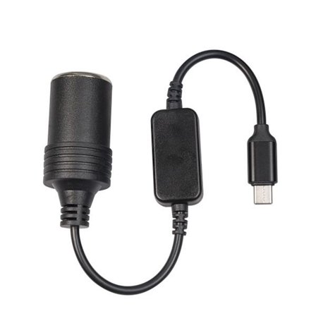 1 st USB-C 5V till 12V Cigarettändaruttag USB Hane till Hona Tändaradapter Konverterare Bilelektronik AC