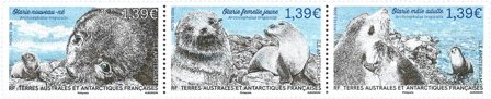 Fransk Antarktis - Søløver - Postfrisk sæt 3v