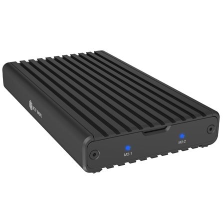 ICY BOX 2-bay M.2 PCIe NVMe enclosure, USB 3.2 Gen2x2, toolless