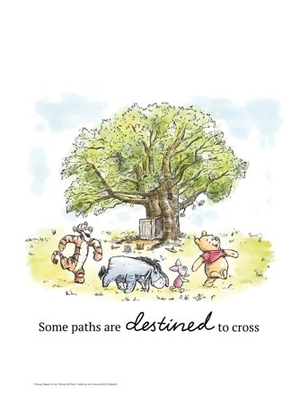 Poster & Frame Disney - Winnie The Pooh - Tree Gathering Print - Multi/patterned - 50X 70CM