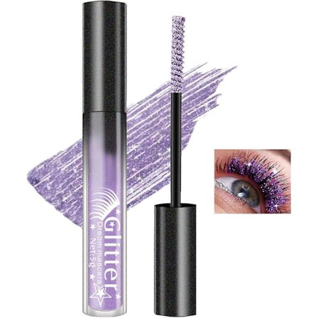 Glitter Mascara, Färgglad Vattentät Mascara, Multi-Användning Sparkle Diamond Shimmer Mascara, Voluminös Förlängande Fransmascara_YF