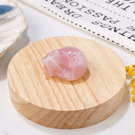 Naturlig krystall kattefigur Sovende kattestatue 2 2