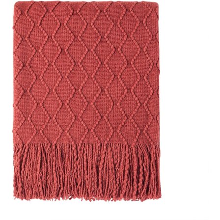 Texturerad enfärgad mjuk soffa filt sofföverdrag stickad dekorativ filt