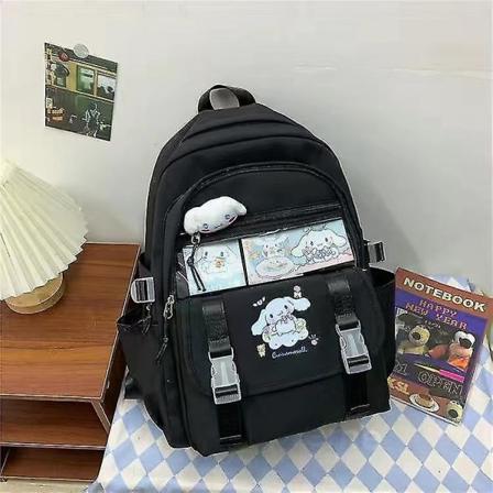 Kawaii Sanrio Mymelody Kuromi Cinnamoroll Pompom Purin Ny Rygsæk Tegneserie Stor Kapacitet Student Skoletaske Udendørs Rygsæk Y