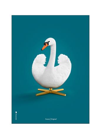 The Swan Petrol Home Decoration Posters & Frames Posters Animals Monivärinen/Kuvioitu Brainchild