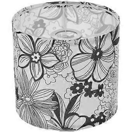 Universal Loftslampe Skærm Udskiftning Bordlampe Skærm Aftagelig Linned Lampeskærm Blomstermønster Lampeskærm