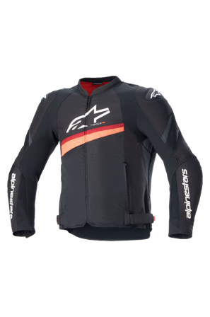 Motorradjacke Alpinestars T-GP Plus R V4 Airflow Schwarz/Rot/Fluo 4XL