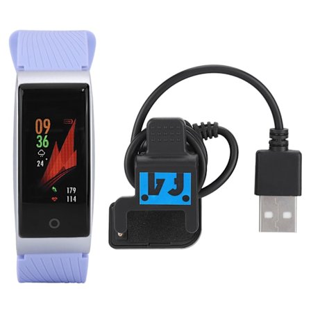 30-dagers standby smart armbånd dynamisk statisk hjertefrekvens blodtrykksmåler armbånd-lilla