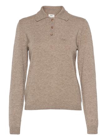 Objthess L/S Polo Shirt Pullover Beige Object