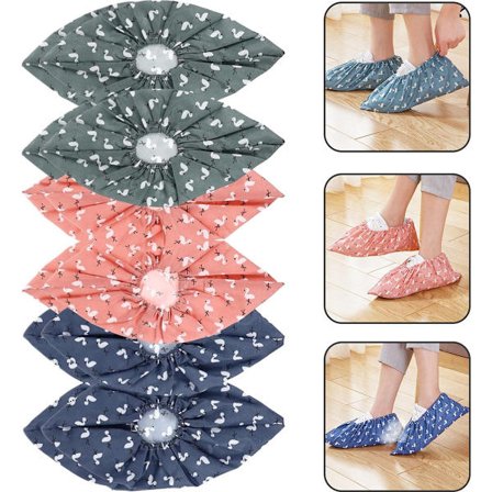 6 par 27 cm skoovertræk - Tykke skoovertræk til hjemmebrug - Åndbare sko