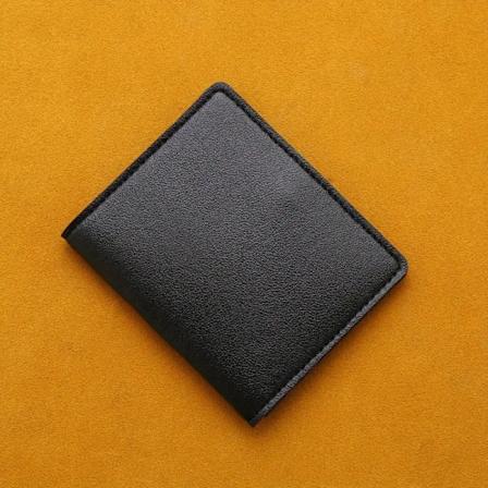 1. enkel Casual kortholder Casual Slim PU-læder kreditkortholder Møntpung Sort