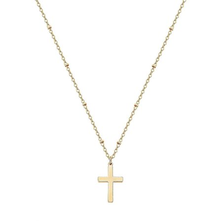 Korshalsband för kvinnor, pläterad 14k guldpläterad/sterling silver kedja halsband Nätt lager på lager guld kors hänge halsband Enkla söta halsband 