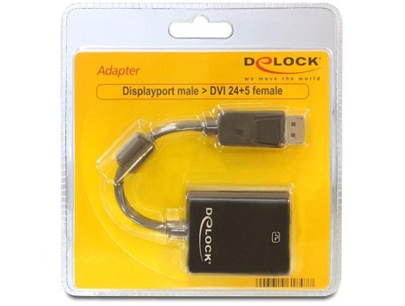 Delock Adapter Displayport male > DVI 24+5 female - DisplayPort-adapter - 13 cm