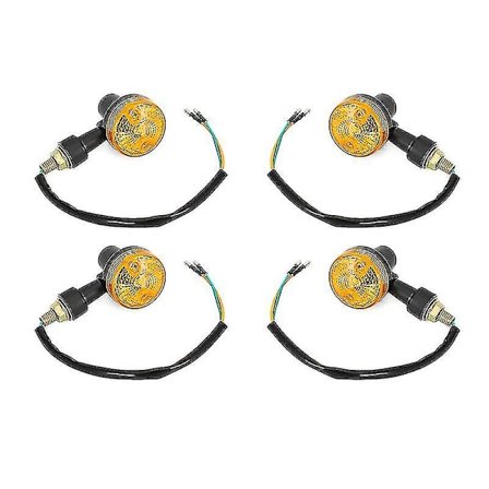 2024 Nye 4 X LED Blinklys 6V Blinklys Gule Motorcykel Blinklys 6 Volt Blinklys Motorcykel