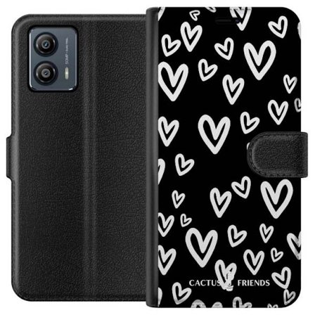 Yhteensopiva Lompakkokotelo Motorola Motorola Moto G53 Cactus and Friends - Handdrawn Love Chaos