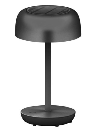 SYNERGY table lamp SOLAR/rechargeable battery, outdoor IP54, touch switch dimmable, transparent-black
