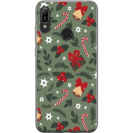 Huawei Y6 (2019) Genomskinligt Skal God Jul mönster