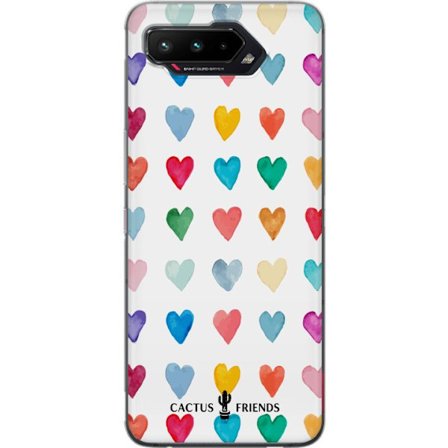 Kompatibel Mobilcover til Asus Asus ROG Phone 5 Cactus and Friends - Watercolor Love Grid
