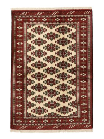 Turkaman Rug 132X191 Black/Dark Red Wool, Persia