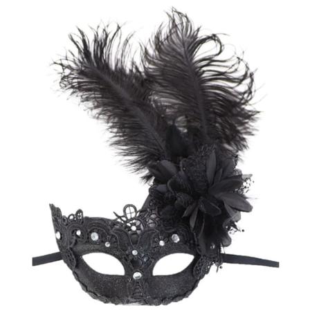 Spets Maskerad Ball Mask Födelsedagsbal Bröllopsfest Black2