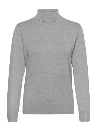 Pullover-Knit Light Turtleneck Polotröja Grå Brandtex