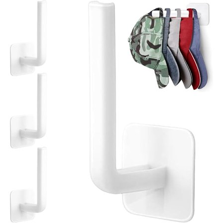 Baseball-lippalakkipidike, 4 kpl - Ei vaadi lävistystä - Sopiva baseball-lippalakkipidike