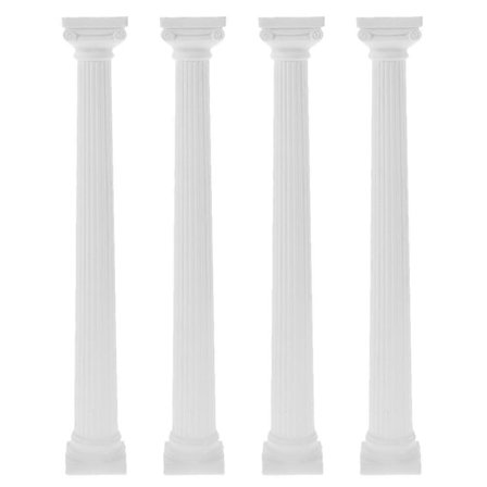 4 stk. Romersk Søjle Statue Mini Kolonne Foto Prop Sandbord Romersk Søjle Dekor