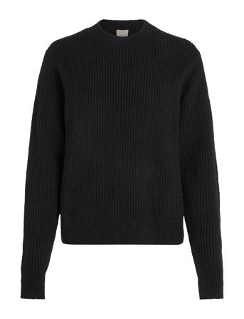 Boucle Rib C-Nk Relaxed Sweater Tops Knitwear Jumpers Black Calvin Klein