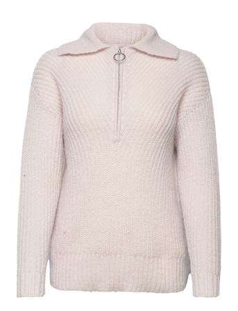Vichinti Half Zip L/S Knit Top/Su/Vol Pullover Rosa Vila